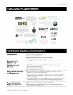 - Sustainability Achievements