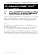 Proposal 3 - Advisory Approval of the Frequency of Future Advisory Votes on Named Executive Officer Compensation