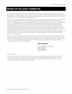 Report of the Audit Committee